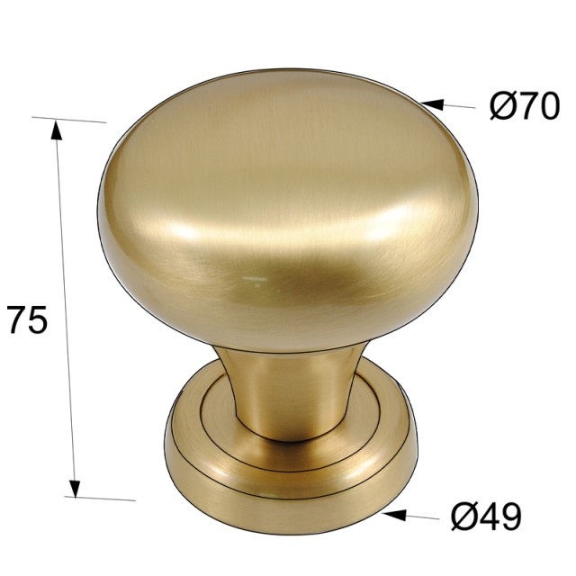 DOOR KNOB / MAT GOLD